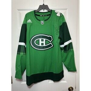 Size 52 Adidas Montreal Canadiens St. Patrick’s Day Hockey NHL Jersey HU0470 NEW